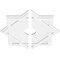 Ekena Millwork Axel Architectural Grade PVC Contemporary Ceiling Medallion, Two Piece, 20"OD x 3"ID x 11"C x 1"P CMP20AL2-03000 - alternate 4